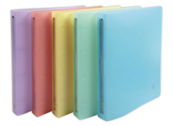 1 Classeur polypropylène chromaline pastel A4 maxi -4 anneaux 30 mm