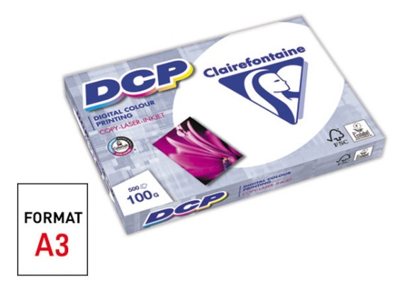1 Ramette de 500 feuilles papier blanc laser CLAIREFONTAINE DCP A3 100g