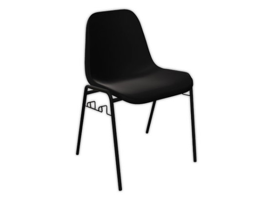 1 Chaise coque Beta accrochable - noir