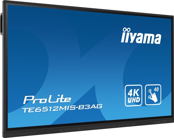 iiyama TE6512MIS-B3AG affichage de messages En forme de kiosk 165,1 cm (65") LCD Wifi 400 cd/m² 4K Ultra HD Noir Écran tactile Intégré dans le processeur Android 11 24/7