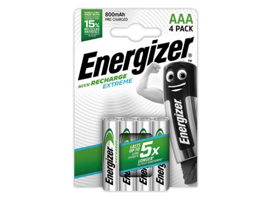 1 Blister de 4 Piles rechargeables ENERGIZER Extreme HR3 (AAA)