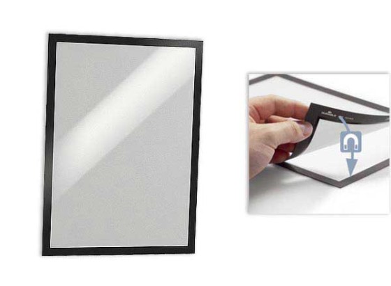 1 Lot de 2 Cadre d'affichage adhésif Duraframe - A4 - Noir