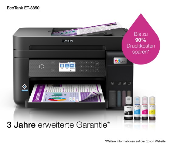 Epson EcoTank ET-3850 Jet d'encre A4 4800 x 1200 DPI 33 ppm Wifi