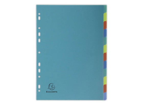 1 Jeu d'intercalaires Forever EXA PP recyclé pour format A4 - 12 touches