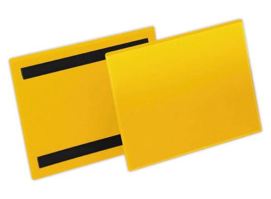1 Boite de 50 Pochettes logistiques magnétiques A5 paysage jaune DURABLE