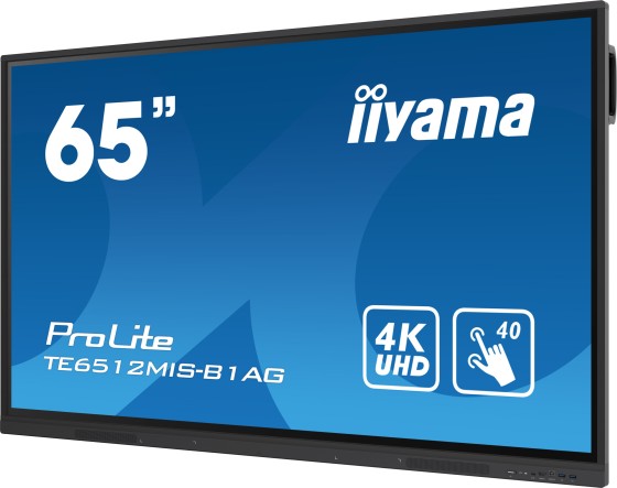 iiyama TE6512MIS-B3AG affichage de messages En forme de kiosk 165,1 cm (65") LCD Wifi 400 cd/m² 4K Ultra HD Noir Écran tactile Intégré dans le processeur Android 11 24/7