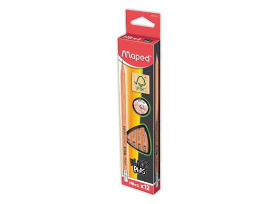 1 Boite de 12 Crayons papier HB avec gomme