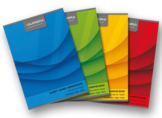 1 Cahier agrafé Aurora 210x297 mm quadrillé - 5x5 - 70g - 72 pages