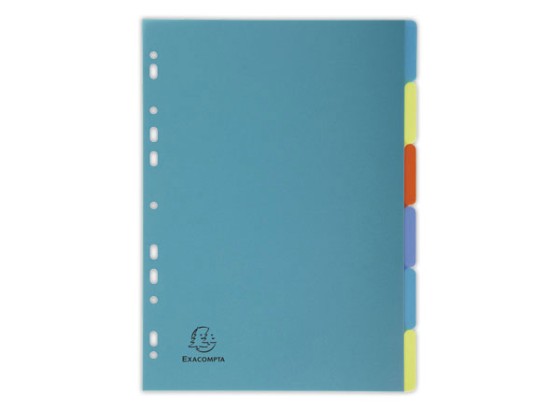 1 Jeu d'intercalaires Forever EXA PP recyclé pour format A4 - 6 touches