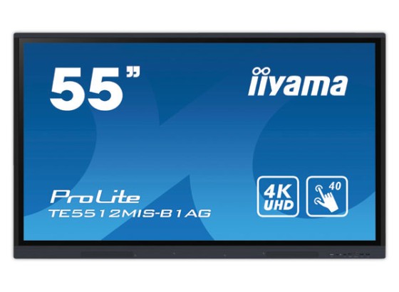 iiyama TE5512MIS-B3AG affichage de messages En forme de kiosk 139,7 cm (55") LCD Wifi 400 cd/m² 4K Ultra HD Noir Écran tactile Intégré dans le processeur Android 11 18/7