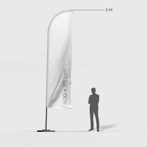 VOILE BEACHFLAG CLASSIQUE DROIT 400 X 85 CM