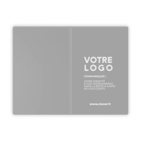 ETUIS CARTE GRISE TRIO GOMME 3 VOLETS - PERSONNALISATION RECTO