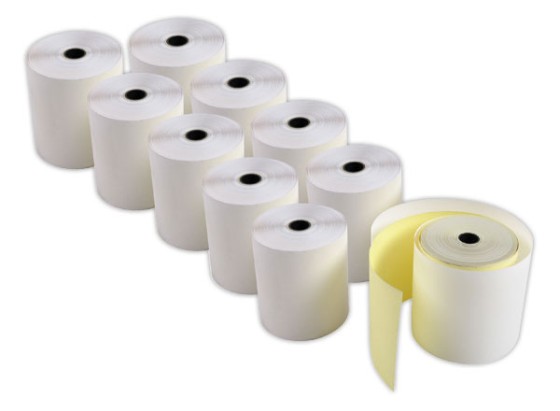 1 Lot de 10 Bobines de papier pour caisses et terminaux point de vente 76 x 70 mm