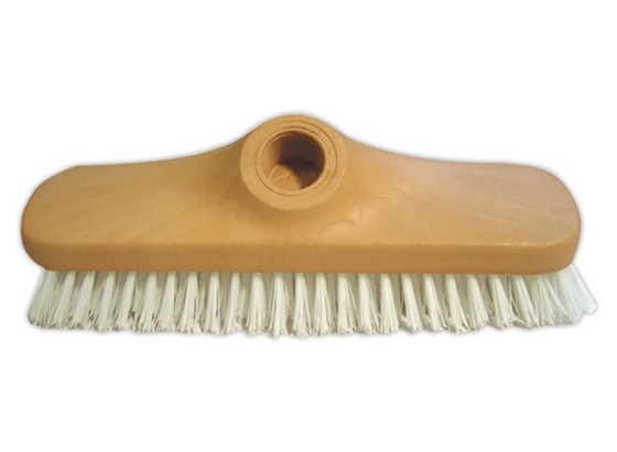 1 Brosse lave-pont nylon 22 cm monture bois.