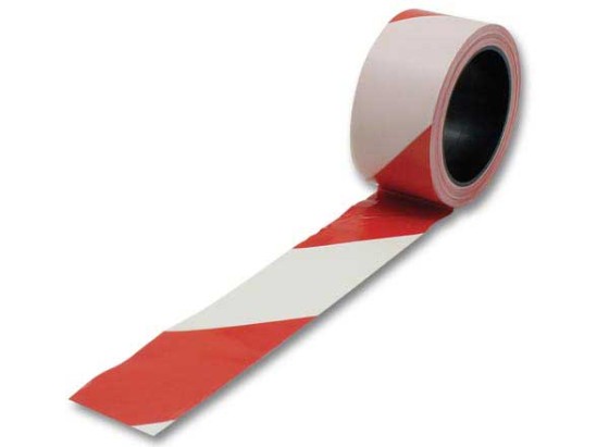 1 Ruban de signalisation rouge et blanc polypropylene 500mx80mm