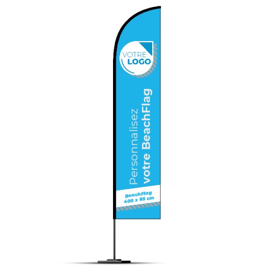 VOILE BEACHFLAG CLASSIQUE DROIT 400 X 85 CM