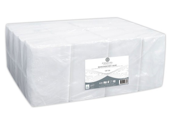 1 Lot de 20 Paquets d'essuie-mains pliage Z 2 plis