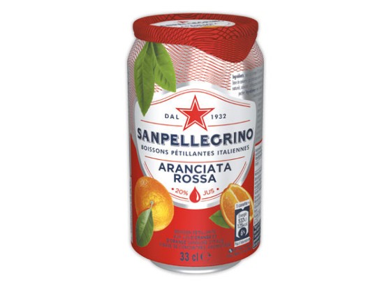 1 Pack de 24 Canettes San Pellegrino à l'orange sanguine - 33 cl
