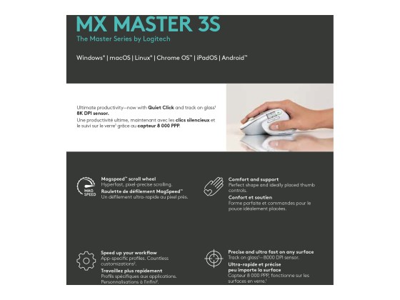 Logitech MX Master 3S Performance Wireless Mouse