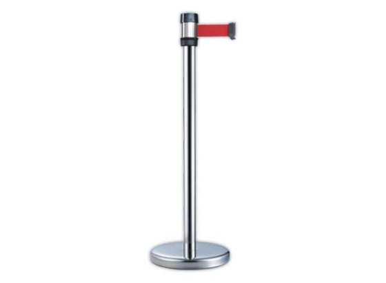 1 Poteau de guidage chrome sangle rouge 2M