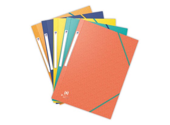 1 Lot de 10 Chemises 3 rabats à élastiques OXFORD Bicolor Recyc+ Assorti 5couleurs