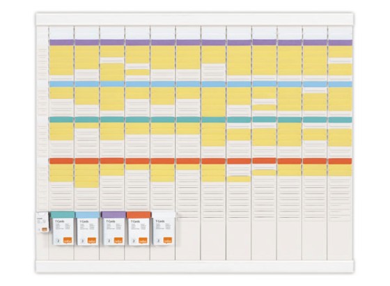 1 Kit planning annuel 13 colonnes 32 fentes - Blanc