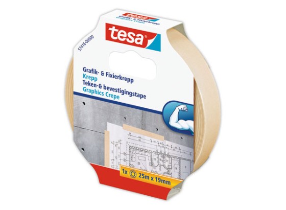 1 Adhésif TESA KREPP 25mx19 mm - spécialart graphique- sans solvant