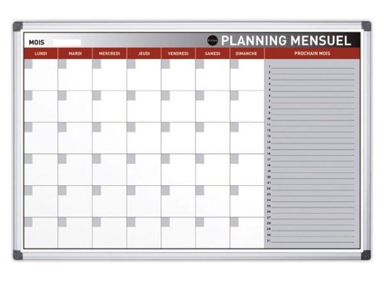 1 Planning magnétique mensuel