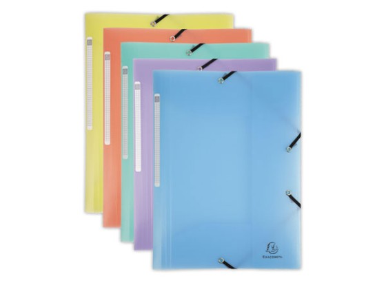 1 Chemise 3 rabats à élastiques Exacompta PP A4 Chromaline Pastel