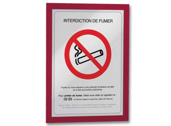 1 Lot de 2 Cadre d'affichage adhésif Duraframe - A4 -  Rouge