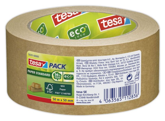 1 Ruban Tesapack papier kraft 50 m x 50 mm