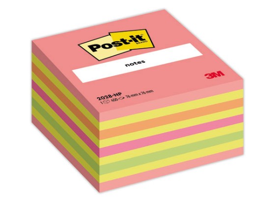 1 Bloc cube Post It Energie Intense 76x76 mm, 450 feuilles