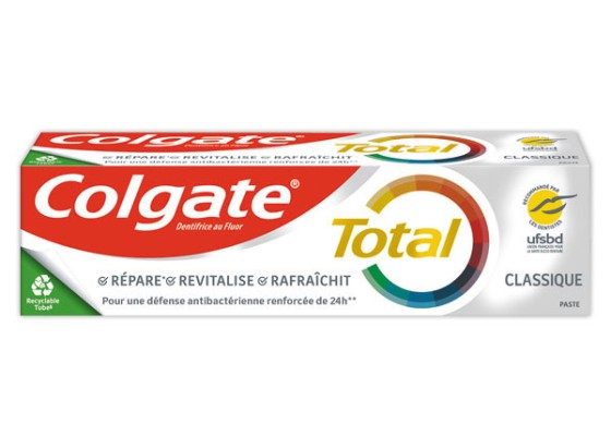 1 Dentifrice Colgate Total Classique 24hde défense