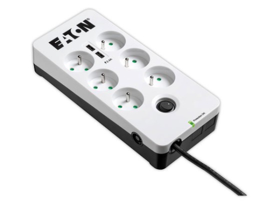 1 Parasurtenseur 6 prises + 2 ports USB