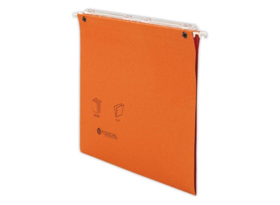 1 Boite de 25 Dossiers suspendus tiroirs FIDUCIAL Coloris - orange - Fond V