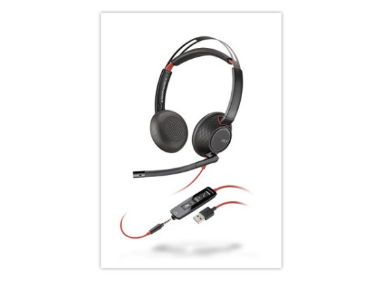 1 CASQUE FILAIRE POLY BLACKWIRE 5220 USB-A/C