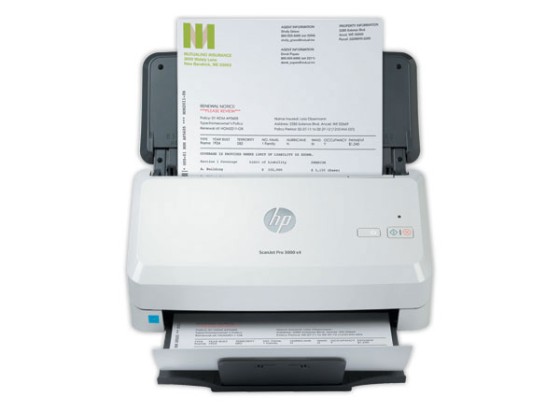 HP Scanjet Pro 3000 s4 Alimentation papier de scanner 600 x 600 DPI A4 Noir, Blanc
