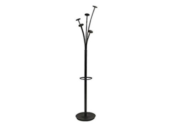 1 Portemanteau Festy ALBA corps noir 5 patères noires H : 1,75 m
