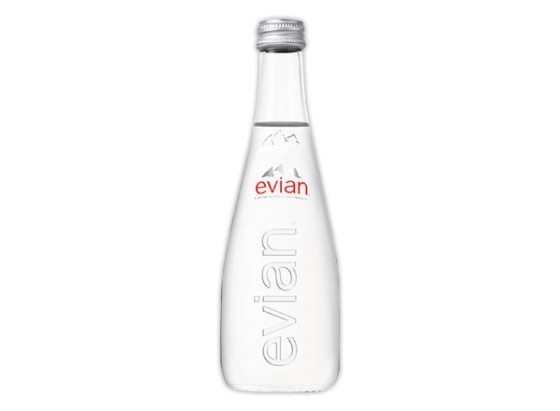 1 Carton de 20 Bouteilles d'eau Evian en verre - 33cl