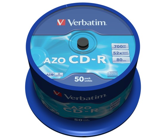 Verbatim CD-R AZO Crystal 700 Mo 52x 50 pièce(s)