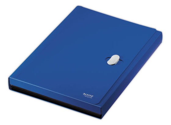 1 Trieur extensible Leitz en PP recyclé - 6 compartiments - Bleu