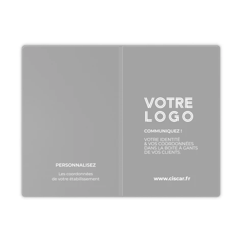 ETUIS CARTE GRISE TRIO GOMME 3 VOLETS - RECTO / VERSO