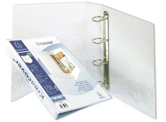 1 Classeur personnalisation 3 faces Kreacover en PVC - blanc