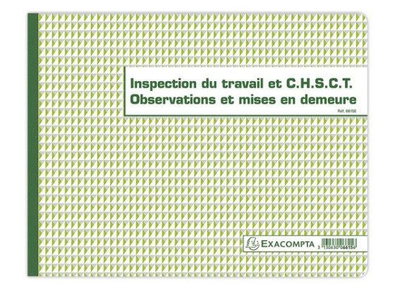 1 Piqûre inspection du travail et du C.S.E. - 24x32 cm - 16 pages