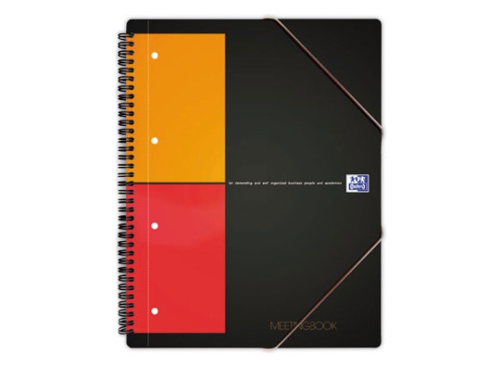 1 Cahier spirale Meetingbook, A5+, 160p avec chemise, 5x5, 160 pages