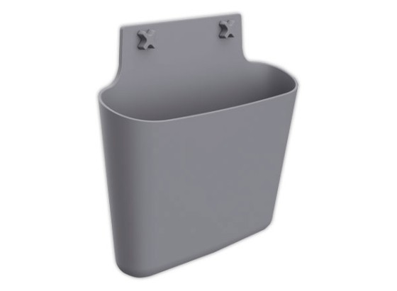 1 Corbeille murale banne en polypropylène anthracite.