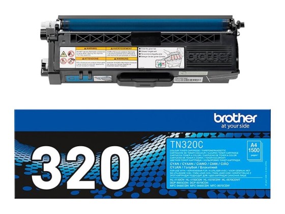Brother TN-320C - Cartouche de toner originale – Cyan