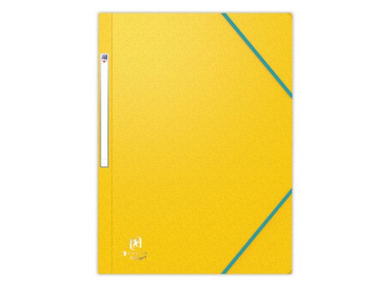 1 Lot de 10 Chemises 3 rabats à élastiques OXFORD Bicolor Recyc+ format A4 - Jaune