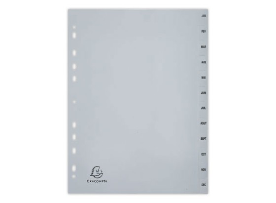 1 Jeu d'intercalaires mensuels FOREVER pour format A4 - 12 touches