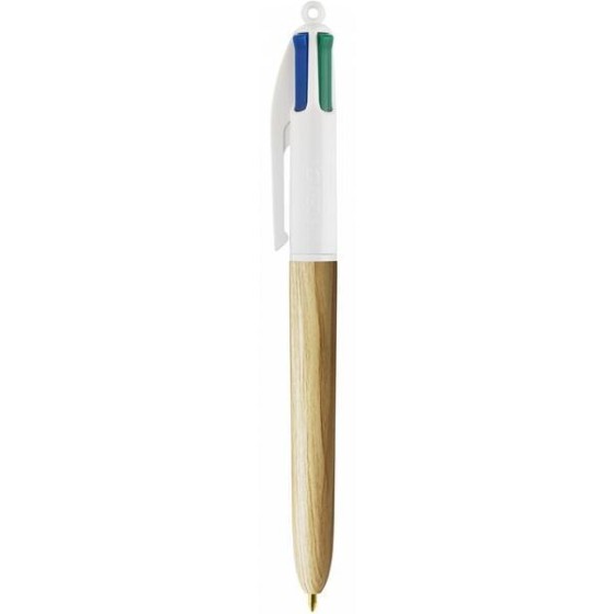 STYLO BIC 4 COULEURS BOIS
